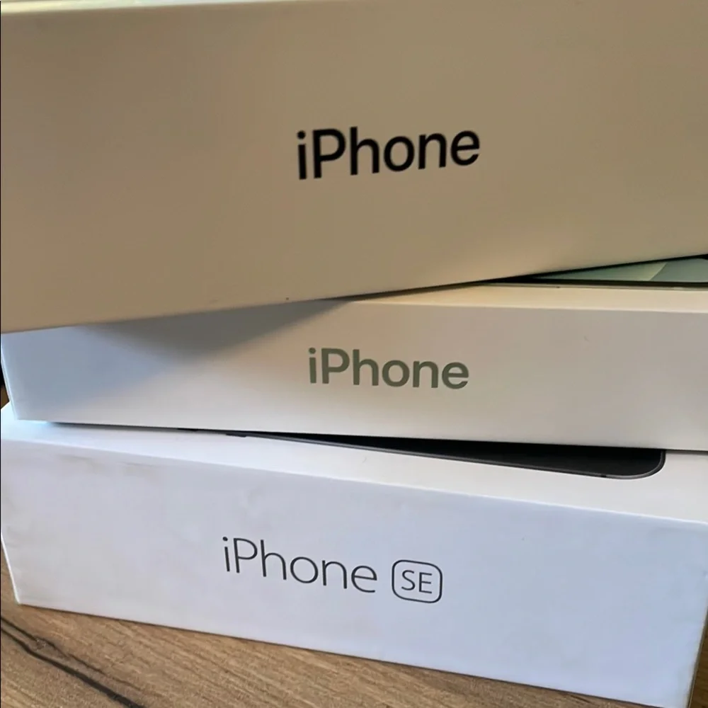 3 iPhone boxes